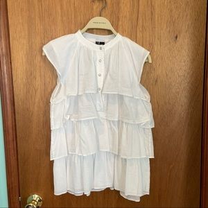 Nine West Sleeveless Ruffle Shirt